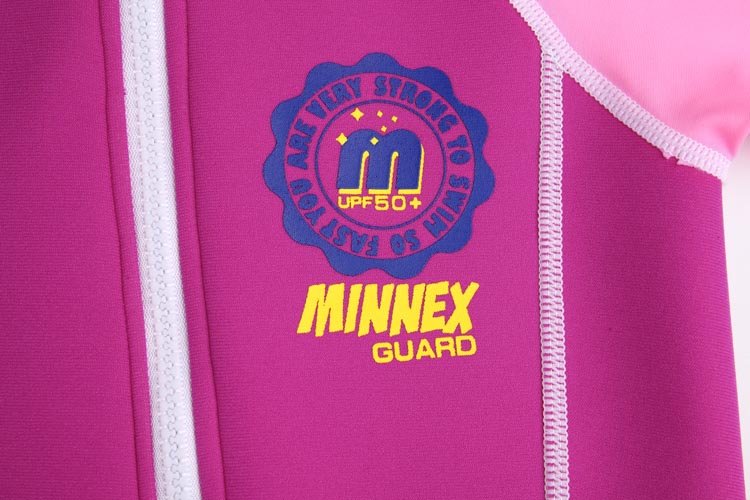 玫紅色2mm短袖防曬連身1.5mm保暖泳衣 <81383 - E6> - Minnex Store