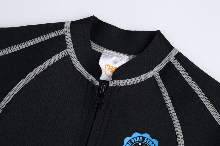 黑色2mm長袖防曬上衣1.5mm保暖泳衣 <81384 - X9> - Minnex Store