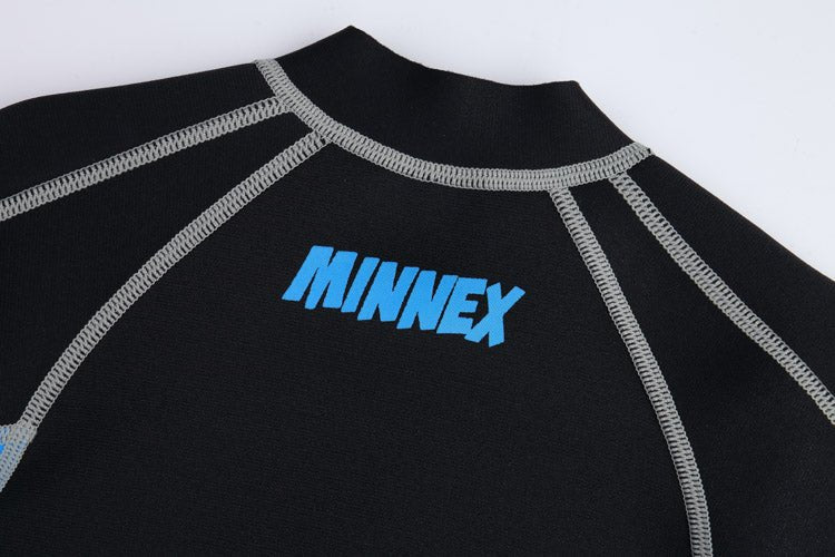 黑色2mm長袖防曬上衣1.5mm保暖泳衣 <81384 - X9> - Minnex Store