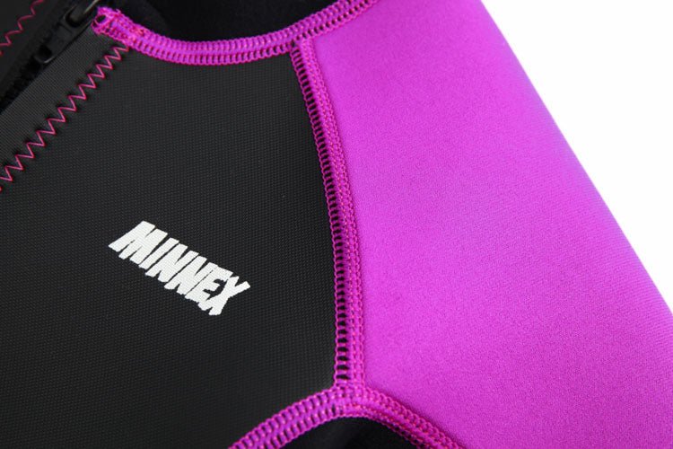 玫紅色短袖 3mm上衣3mm保暖泳衣 <68110951 - 23> - Minnex Store