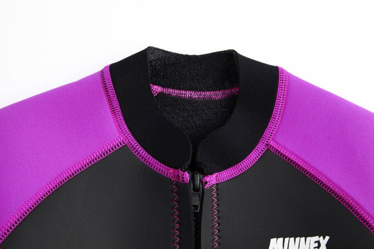 玫紅色短袖 3mm上衣3mm保暖泳衣 <68110951 - 23> - Minnex Store