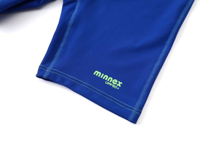 藍色短袖套裝防曬泳衣 <68221715 - M1> - Minnex Store